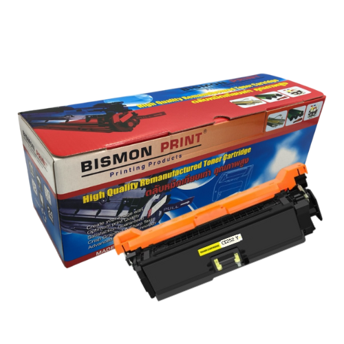 ตลับหมึกเทียบเท่า Toner Cartridge Compatible HP CE252A Yellow, HP 504A Remanufactured